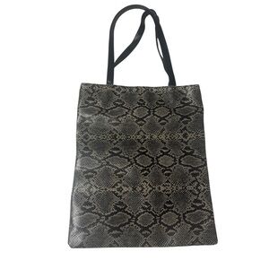 Chico's faux leather Snake Print Tote Bag shoulder bag